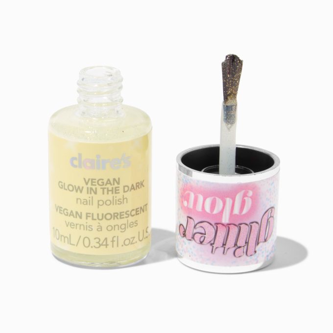 Glitter Glow Vegan Glow in The Dark Nail Polish - Yellow