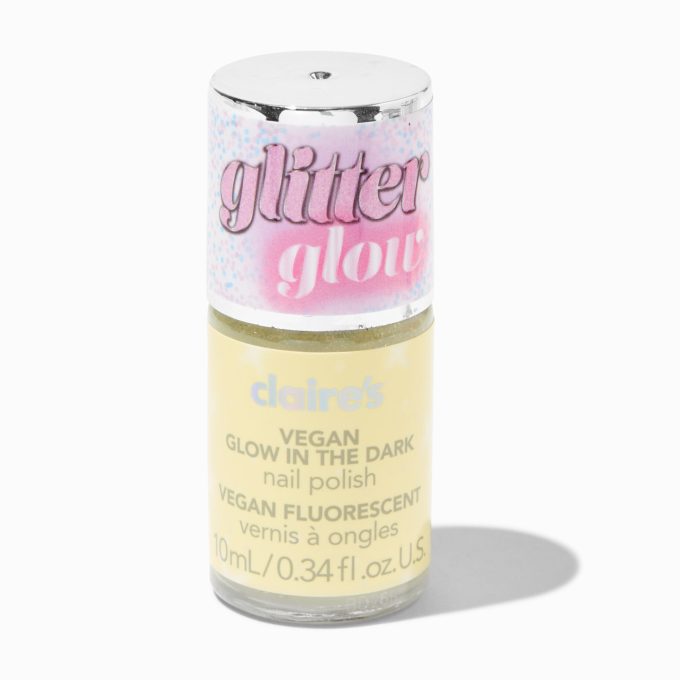 Glitter Glow Vegan Glow in The Dark Nail Polish - Yellow